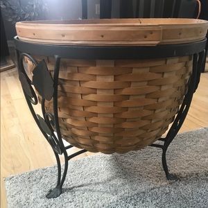 LONGABERGER HUGE WROUGHT IRON FICUS PLANT STAND